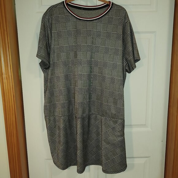 Gibson Latimer Plaid Dress Drop Waist-Plus Size 3X - Picture 1 of 12